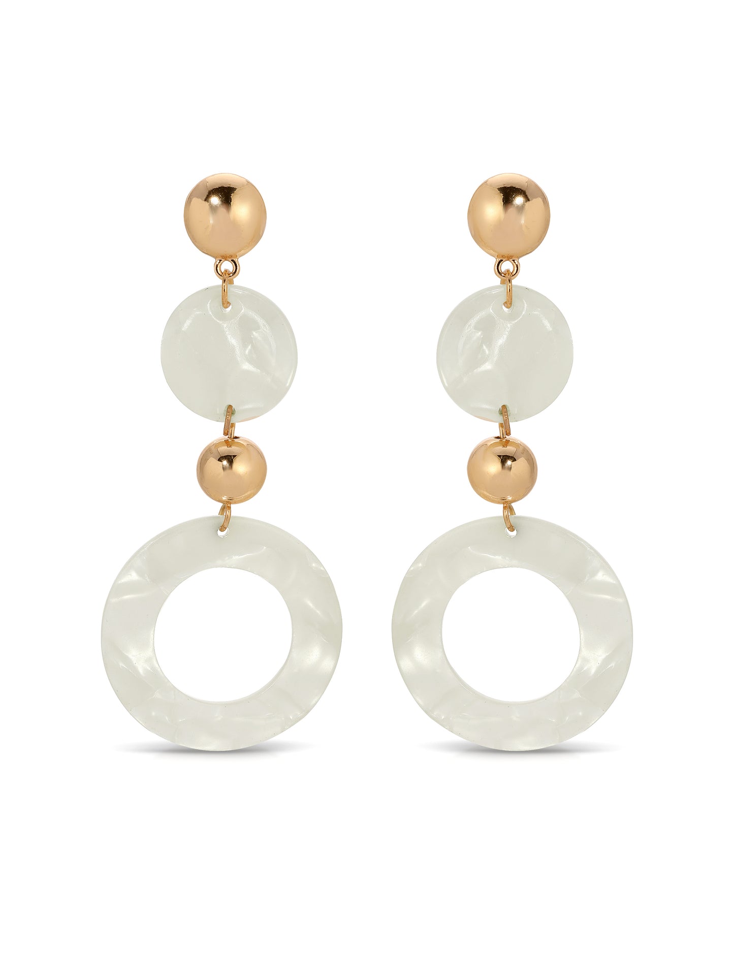 Soft Focus Resin Circle Drop Earrings