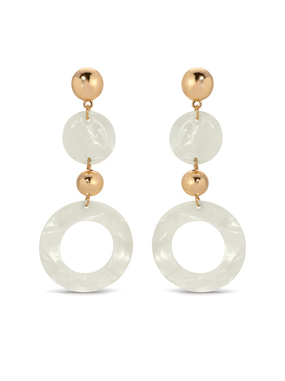 Soft Focus Resin Circle Drop Earrings