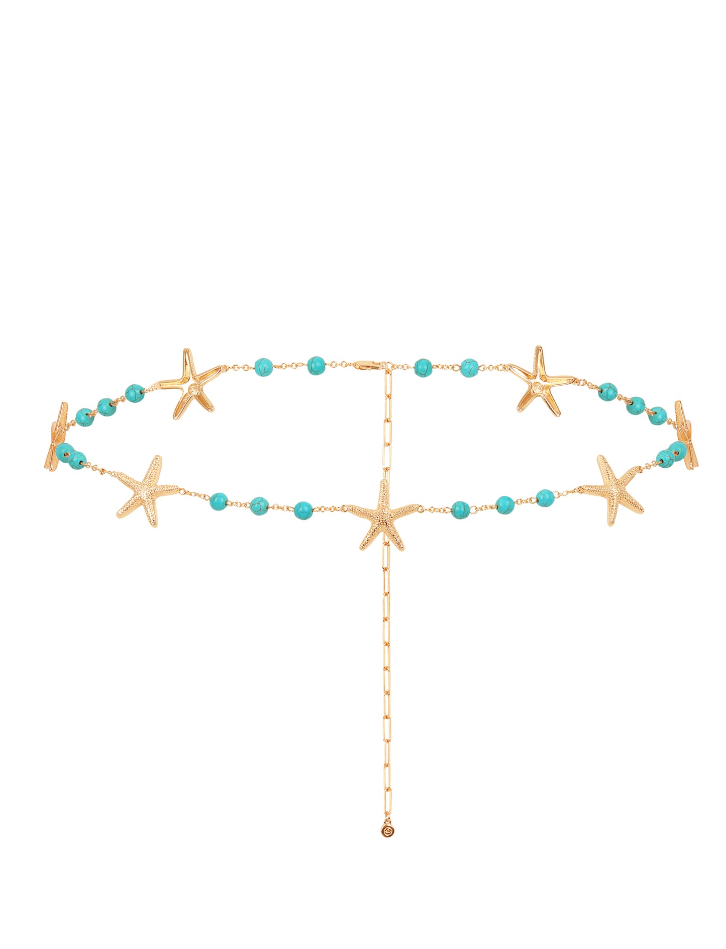 Starfish and Turquoise Bead Waist Chain
