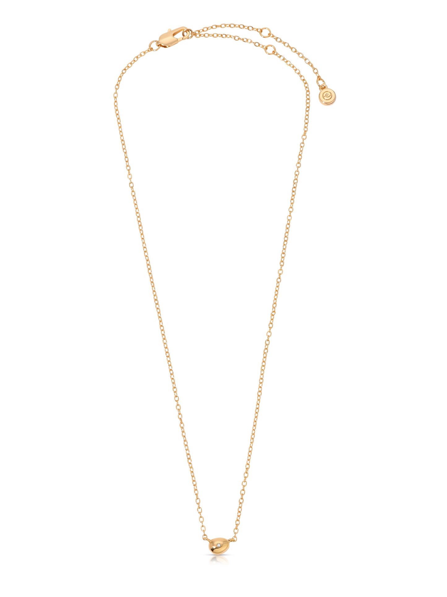 Polished Dainty Pebble Necklace