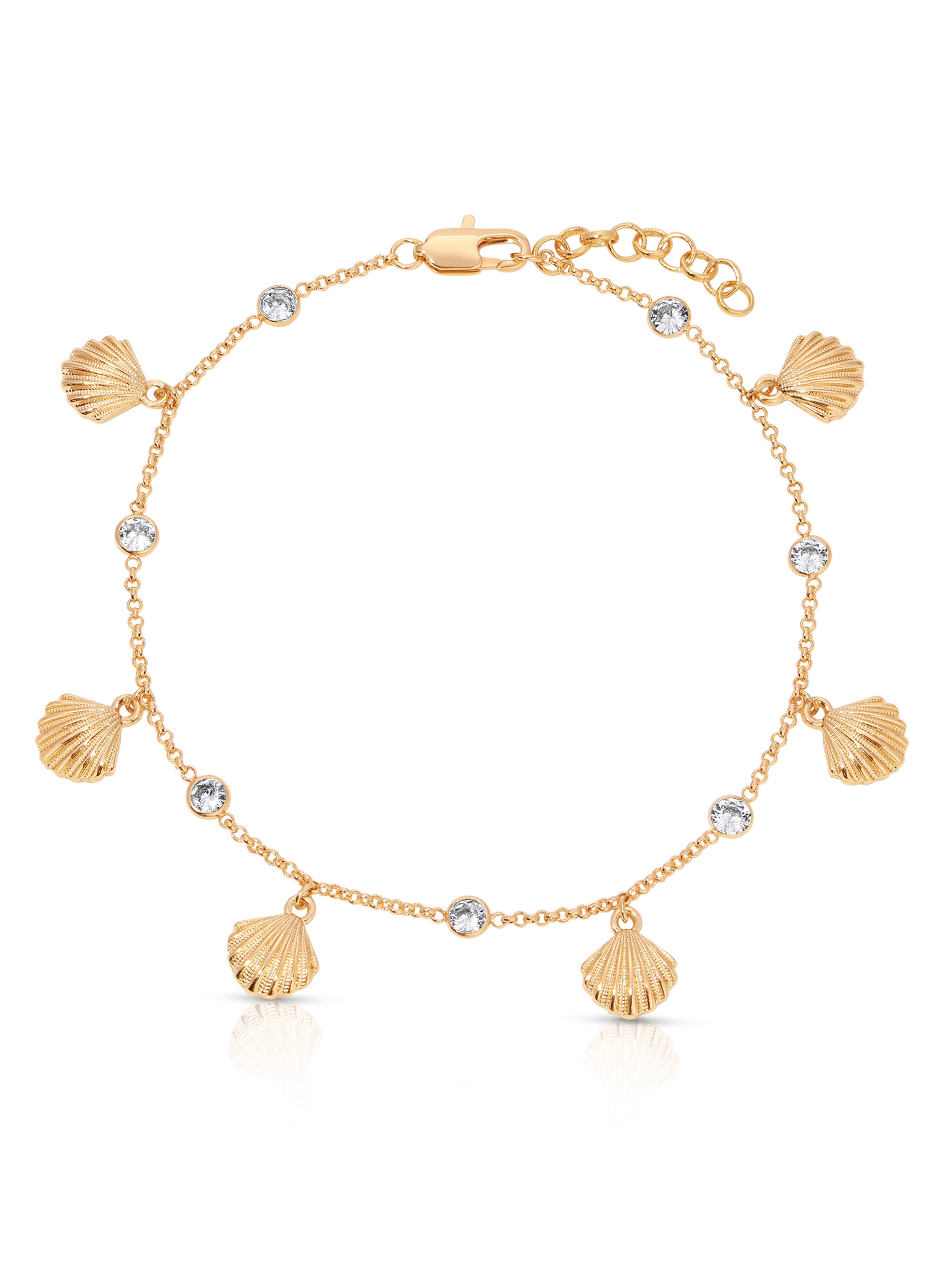 Scallop Shell Charm Anklet