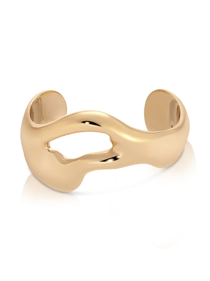 Open Abstract Cuff in gold