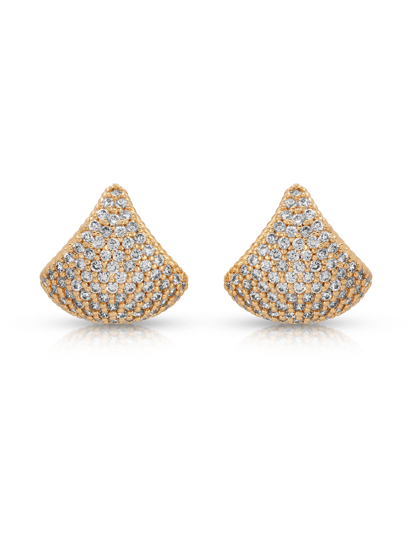 Pavé Encrusted Huggie Hoops close