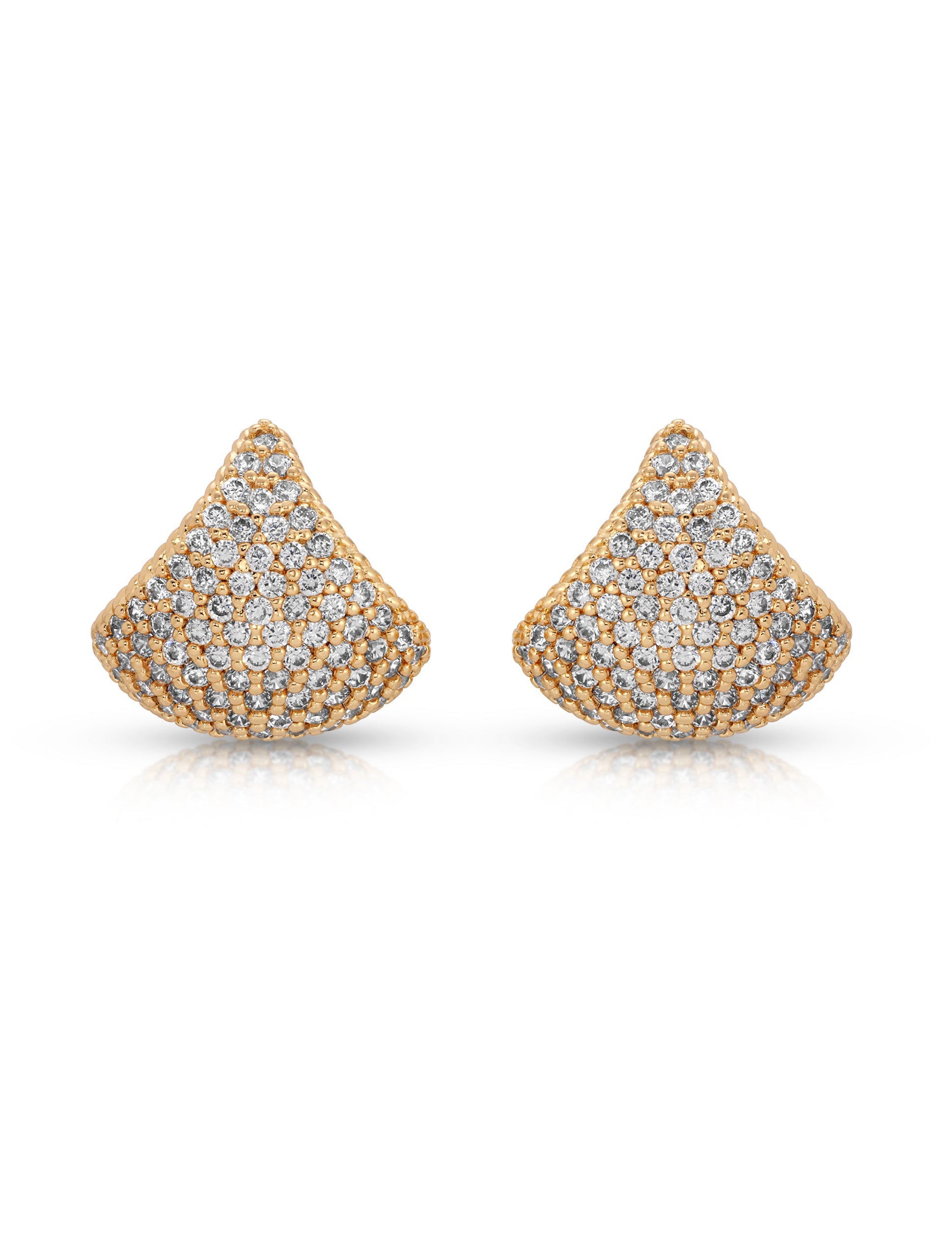 Pavé Encrusted Huggie Hoops close