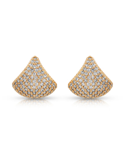 Pavé Encrusted Huggie Hoops close