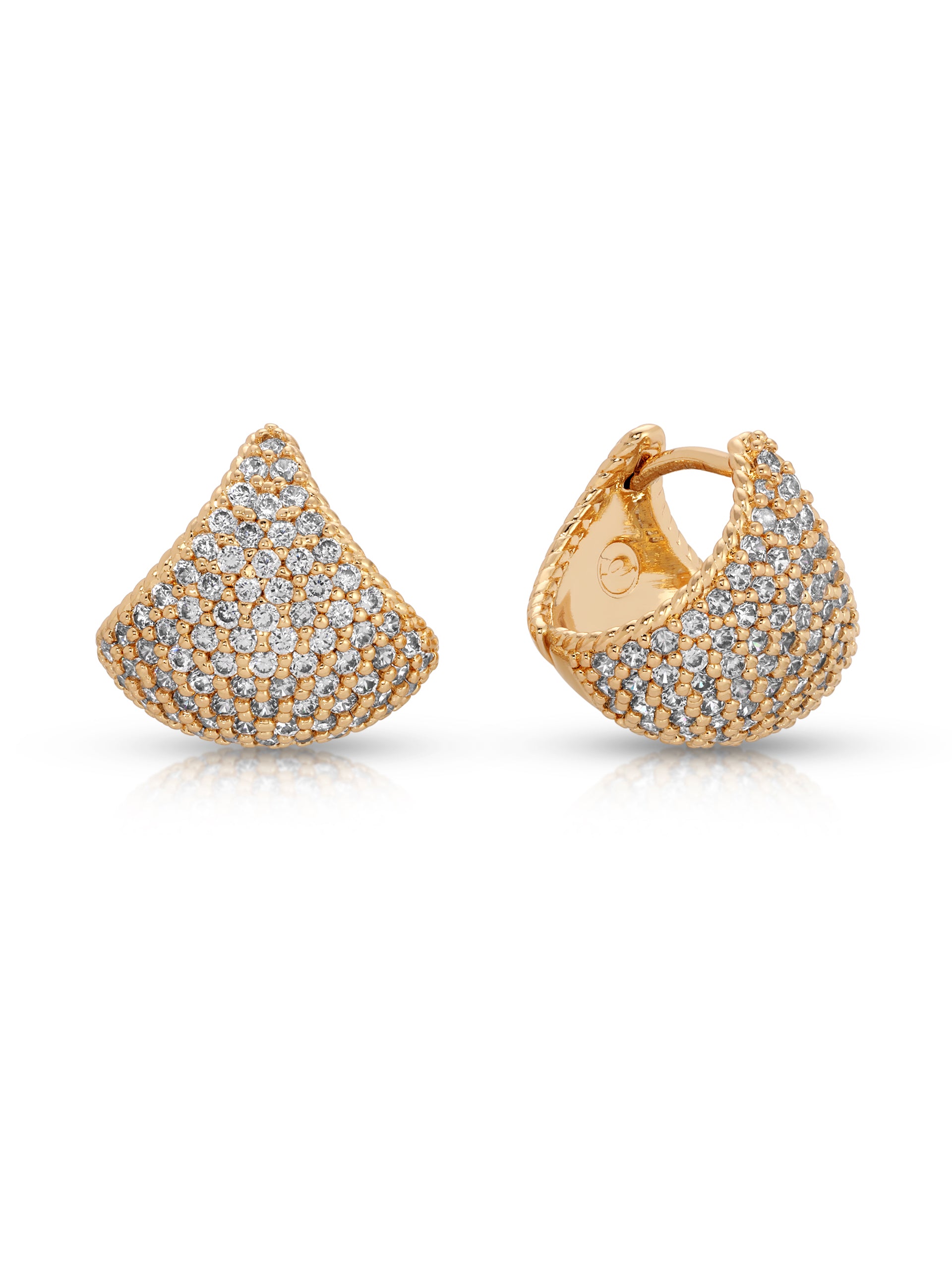 Pavé Encrusted Huggie Hoops