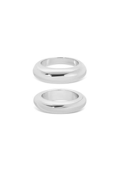 Modern Dome Ring Set