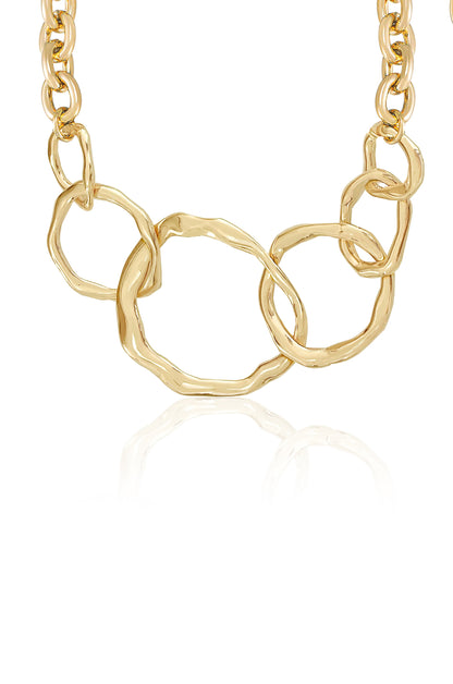 Interlocking Golden Chain Necklace