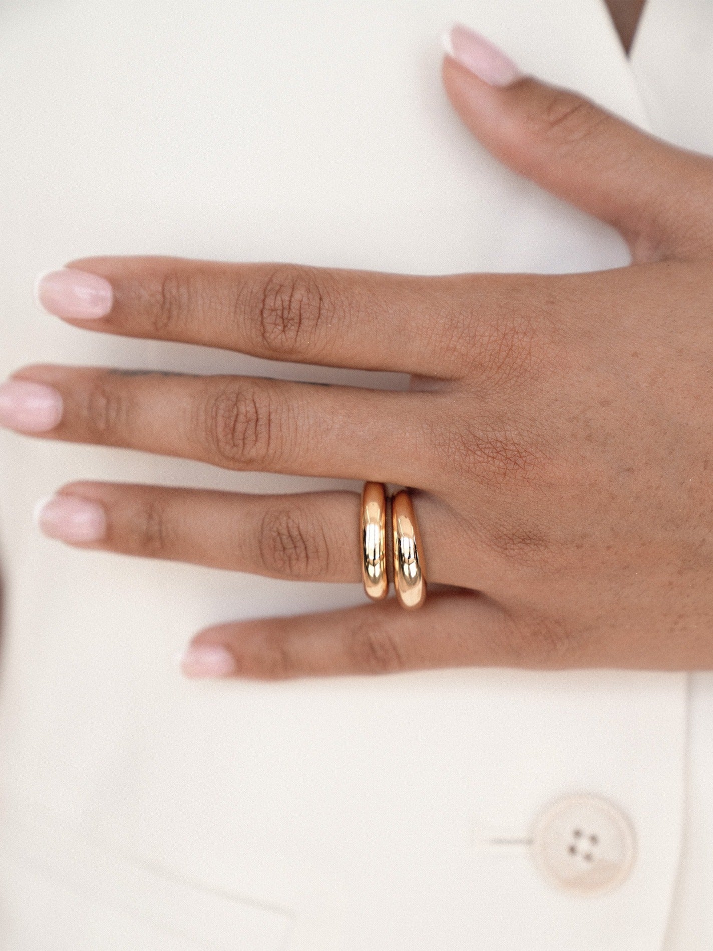 Modern Dome Ring Set