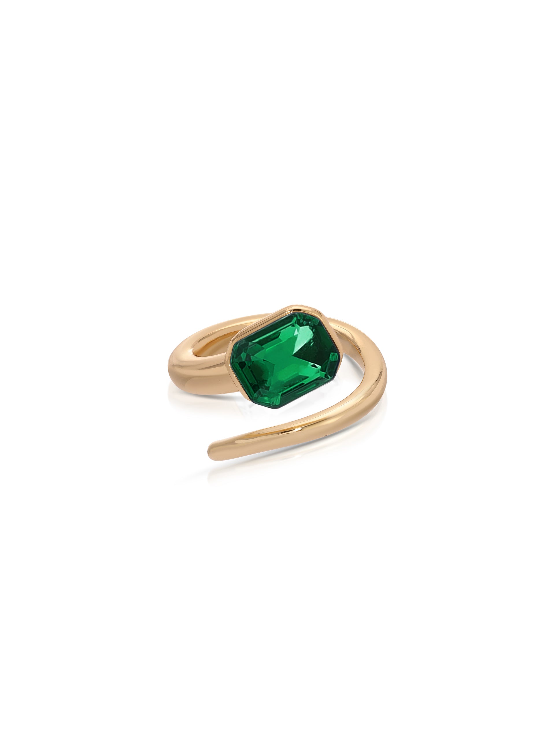 Emerald Deco Wrap Ring