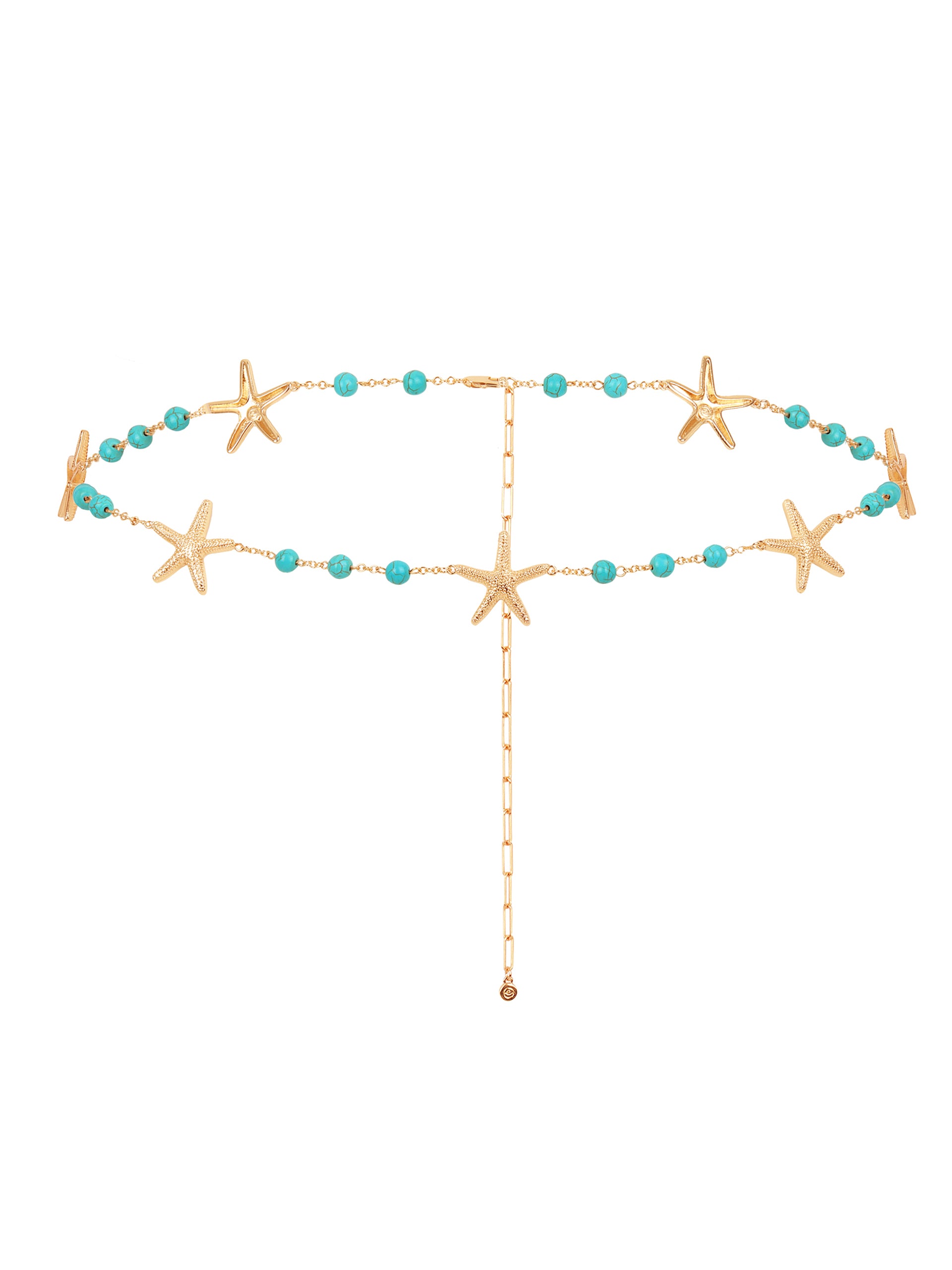 Starfish and Turquoise Bead Waist Chain