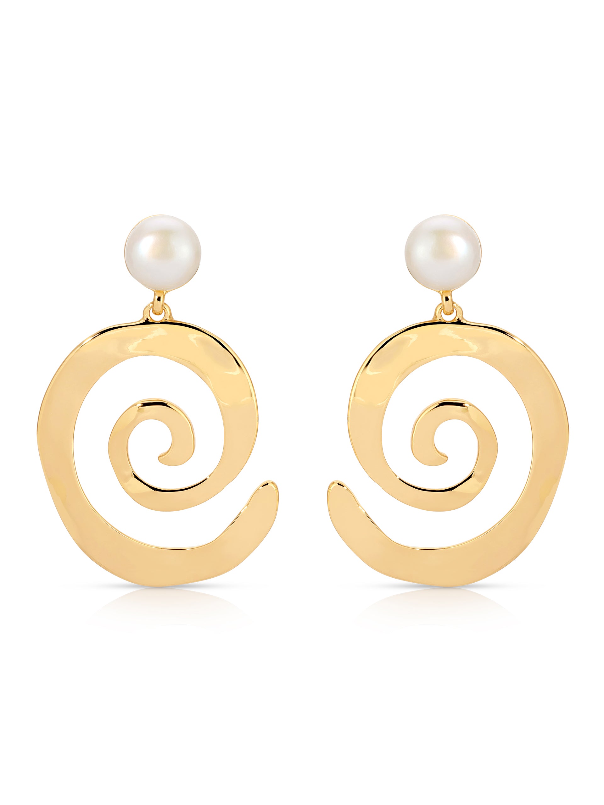 Aura Swirl Pearl Earrings