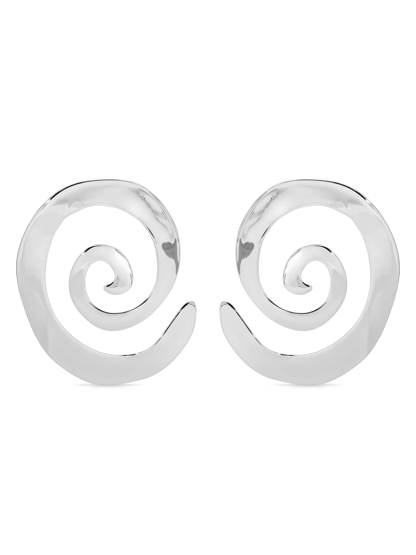 Aura Swirl Earrings silver