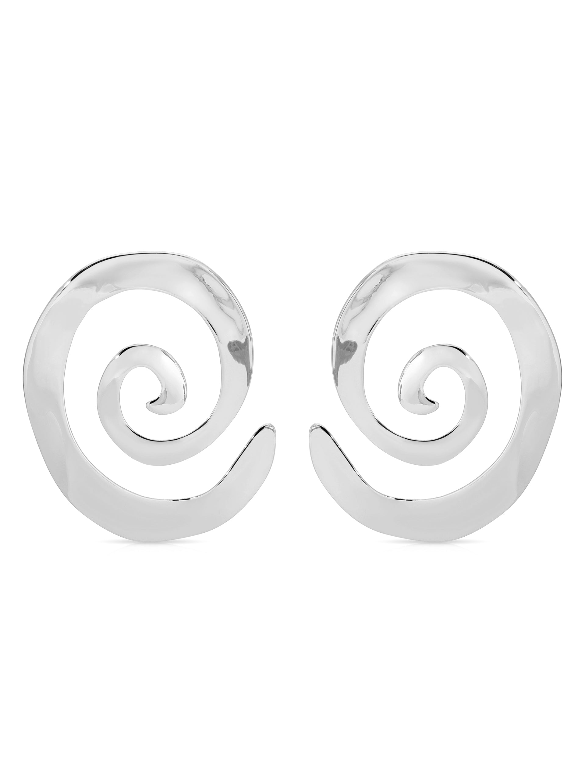 Aura Swirl Earrings silver