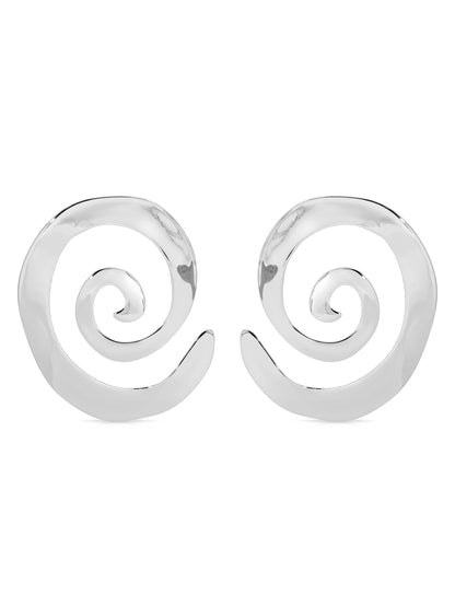 Aura Swirl Earrings silver