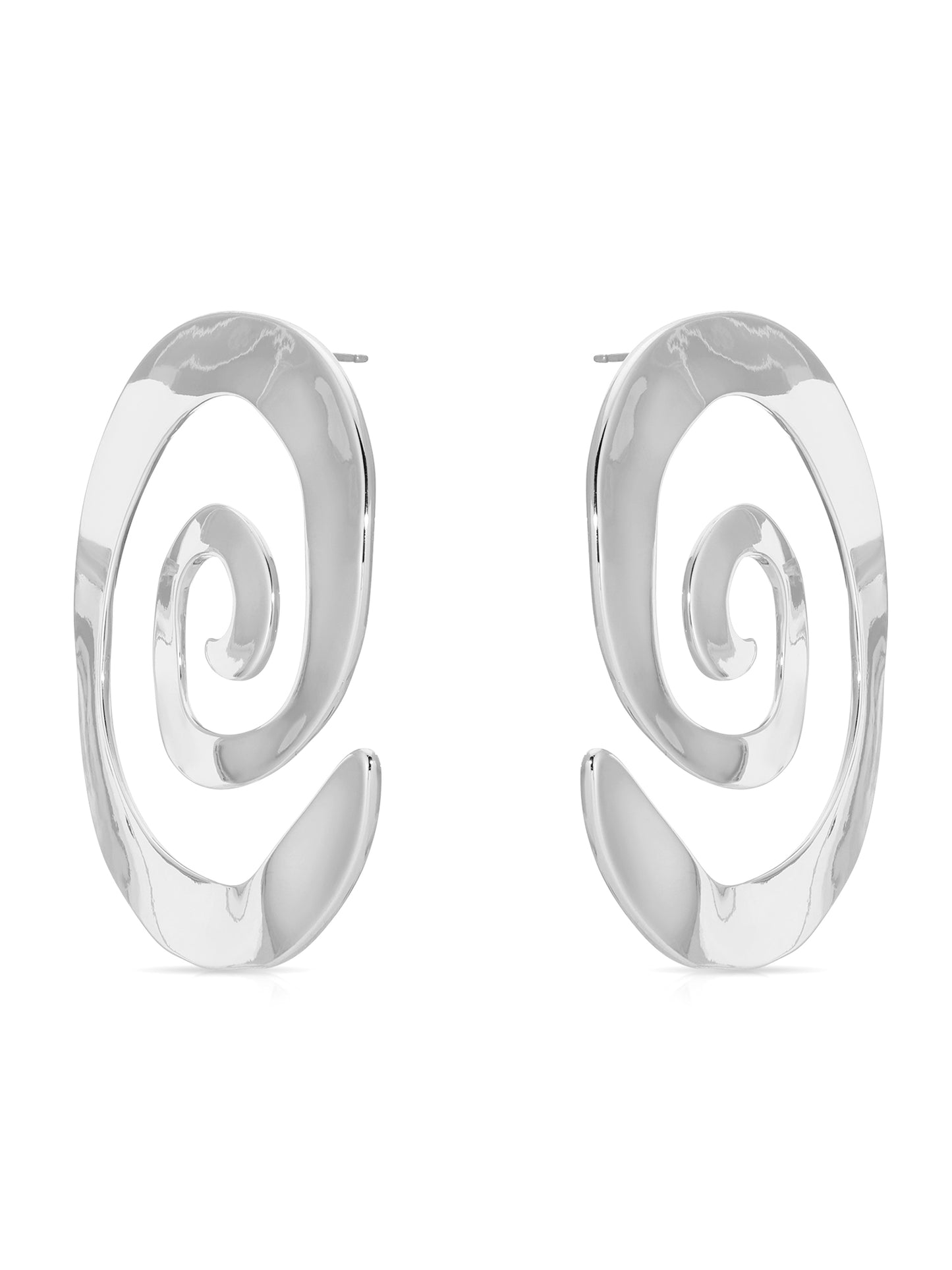 Aura Swirl Earrings silver