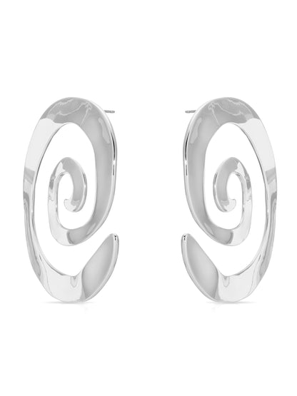 Aura Swirl Earrings silver