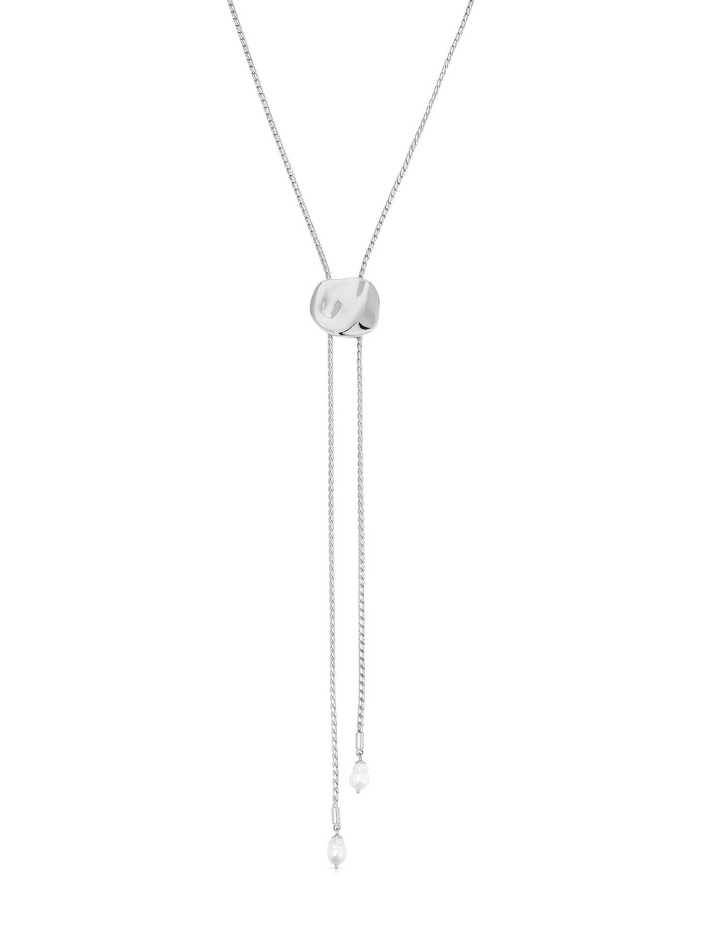 Liquid Lux Bolo Necklace silver