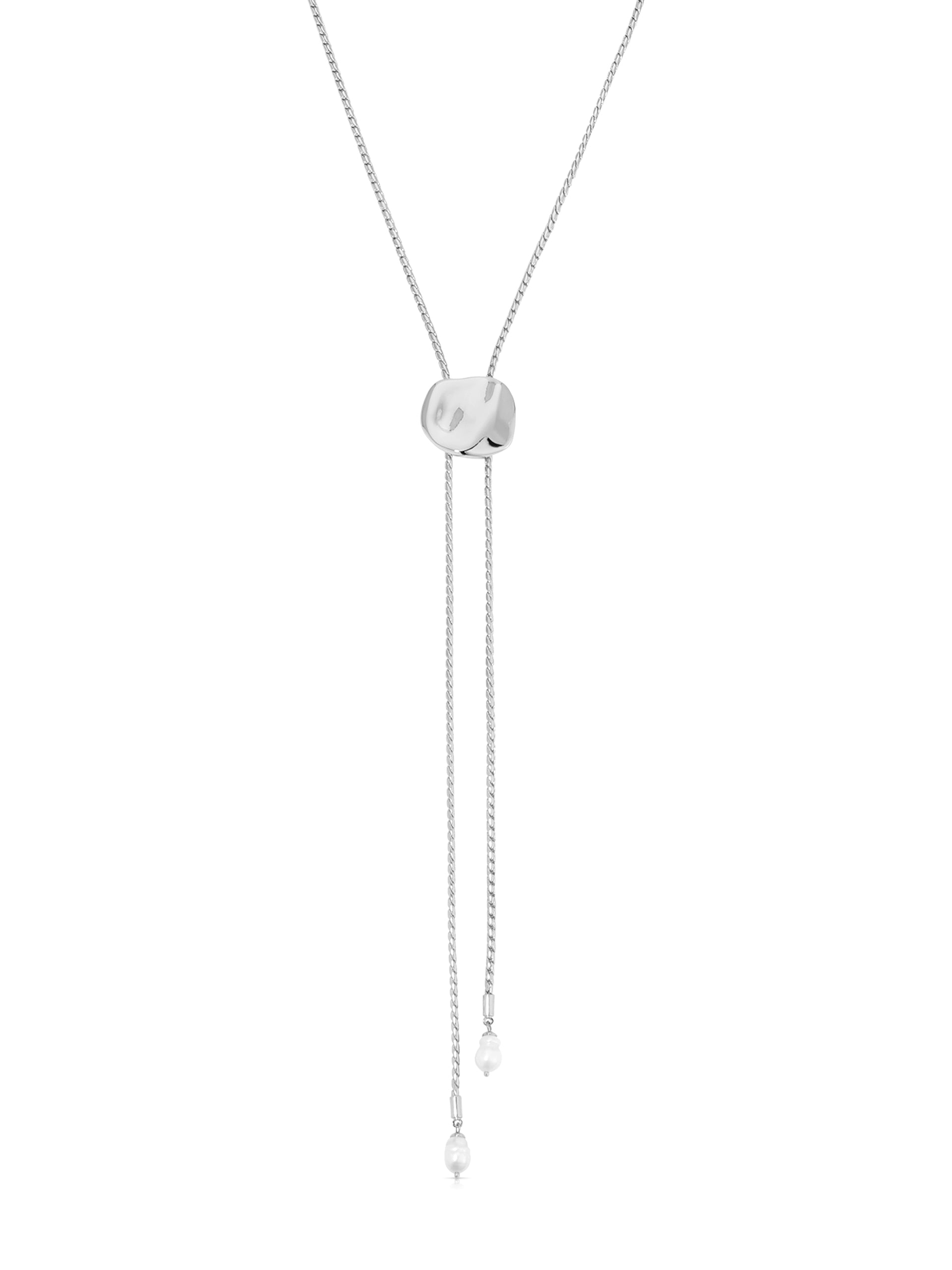 Liquid Lux Bolo Necklace silver