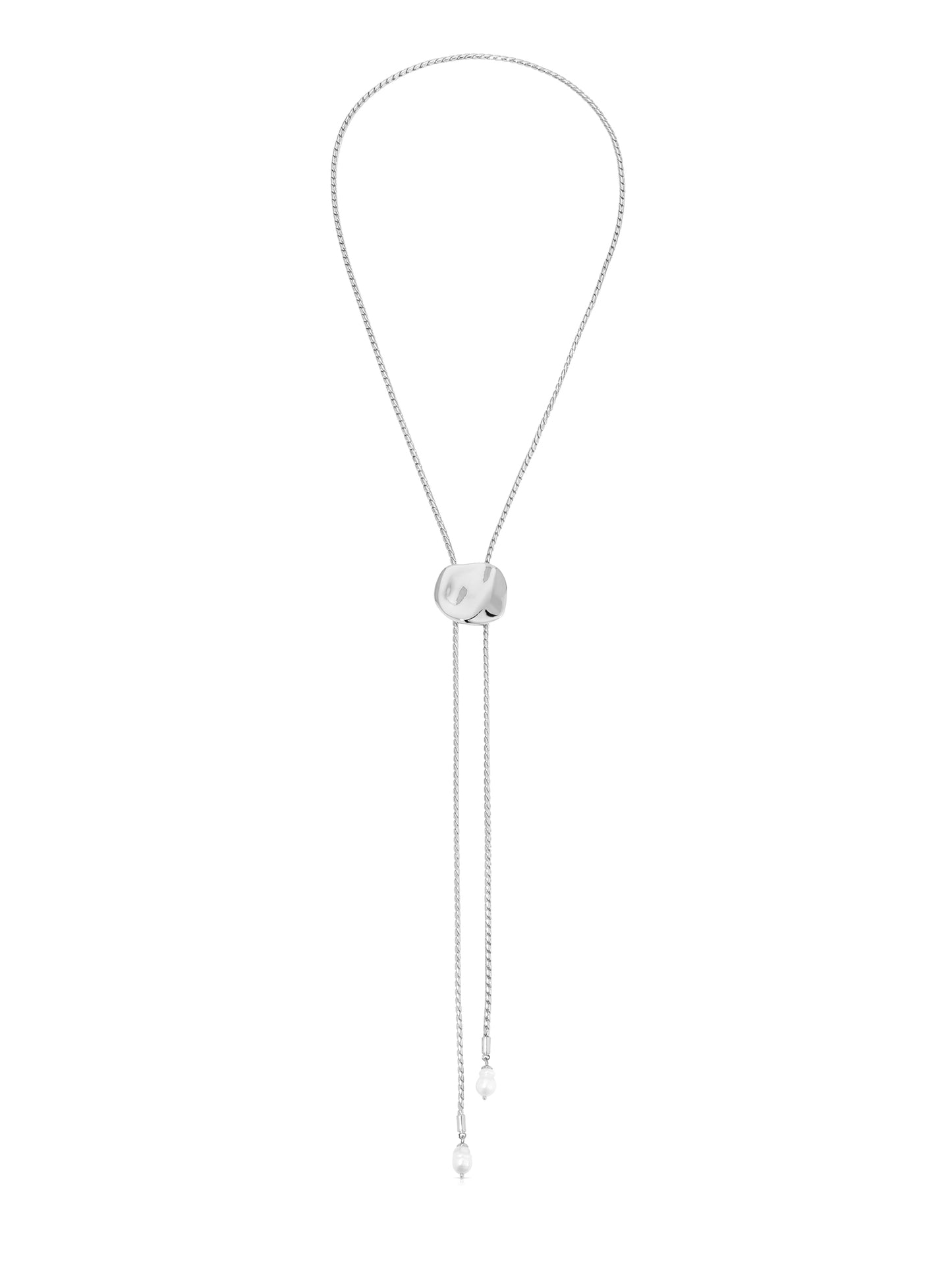 Liquid Lux Bolo Necklace silver