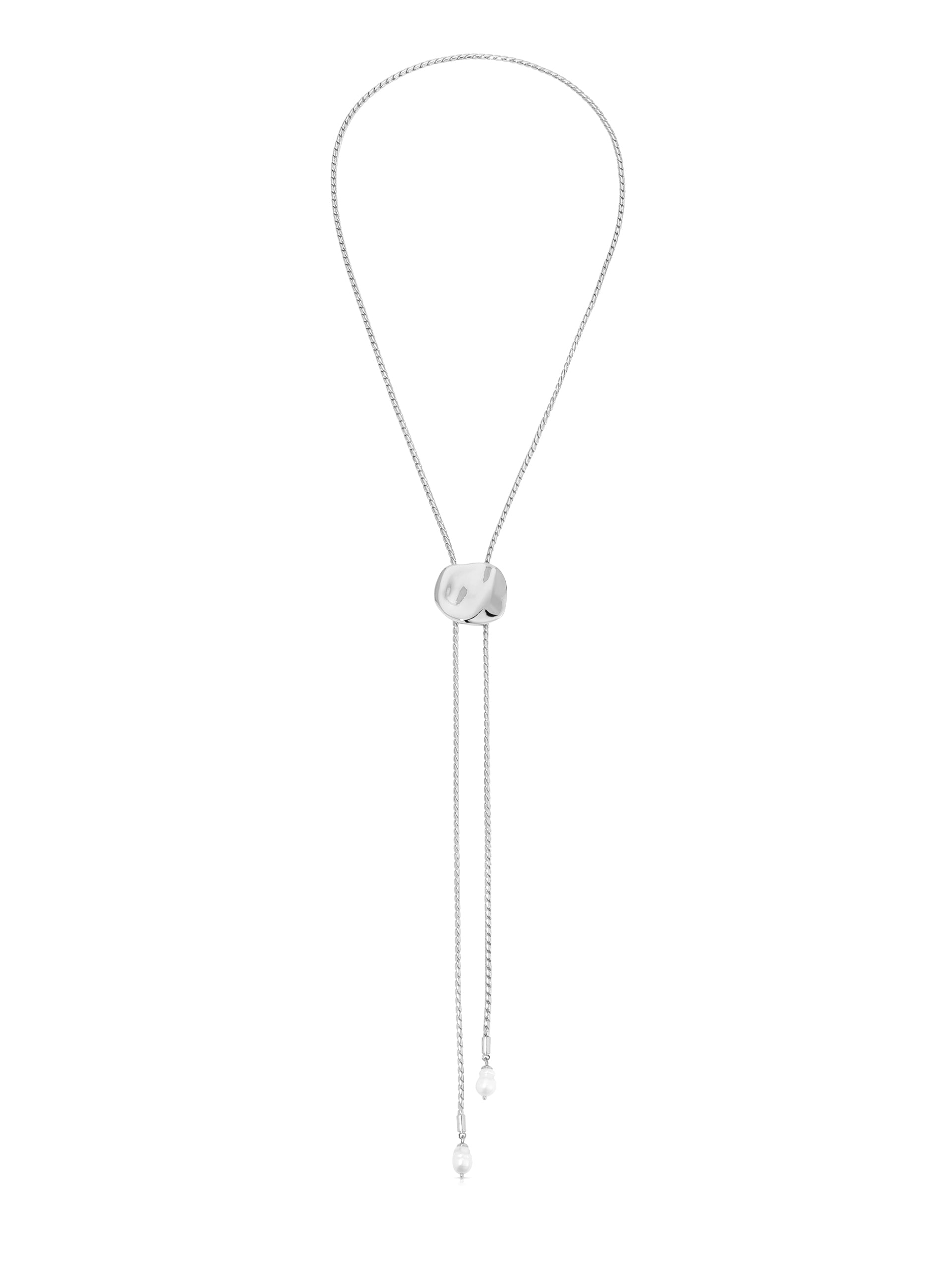 Liquid Lux Bolo Necklace silver