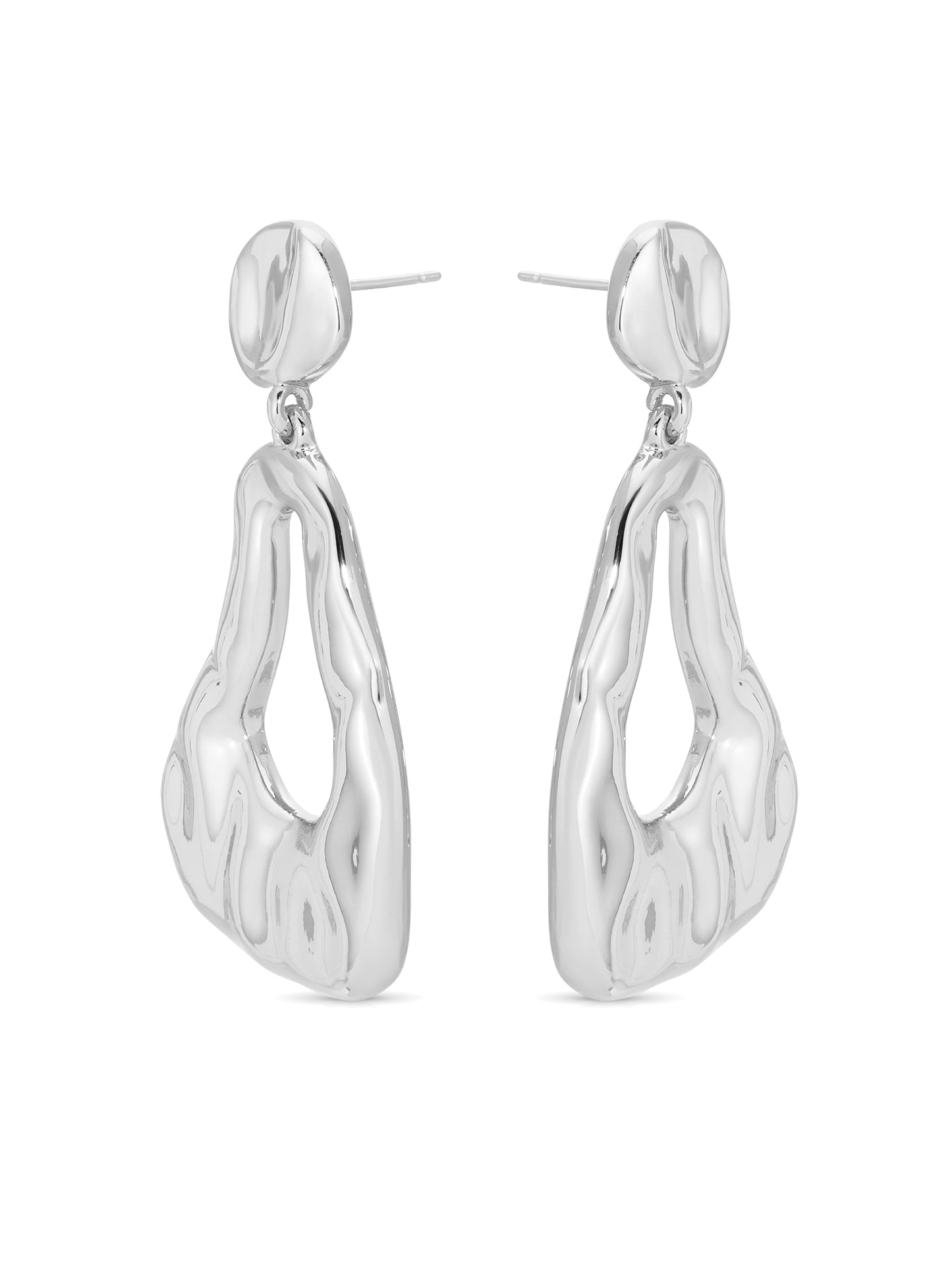 Molten Drop Earrings silver 