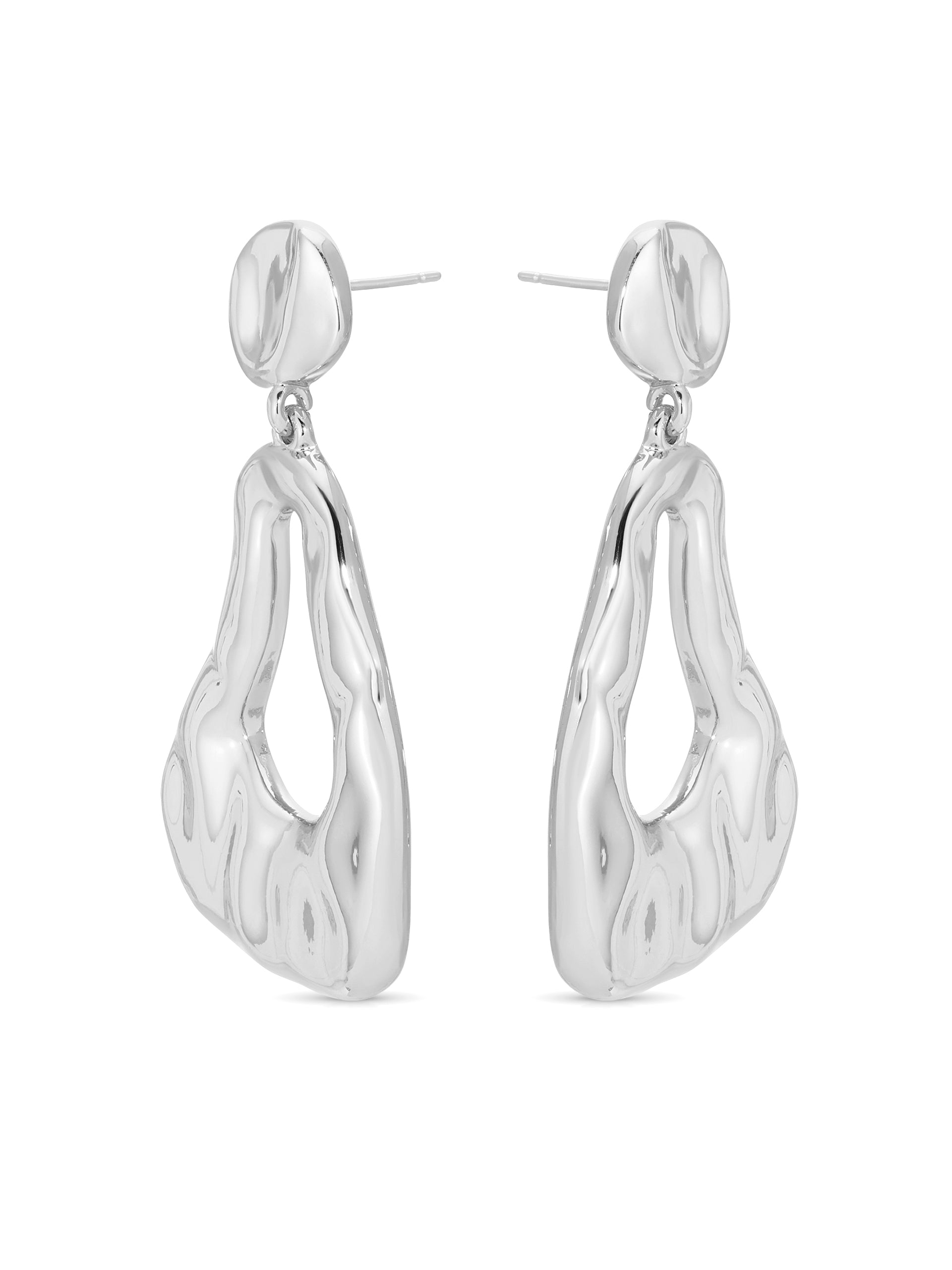 Molten Drop Earrings silver 