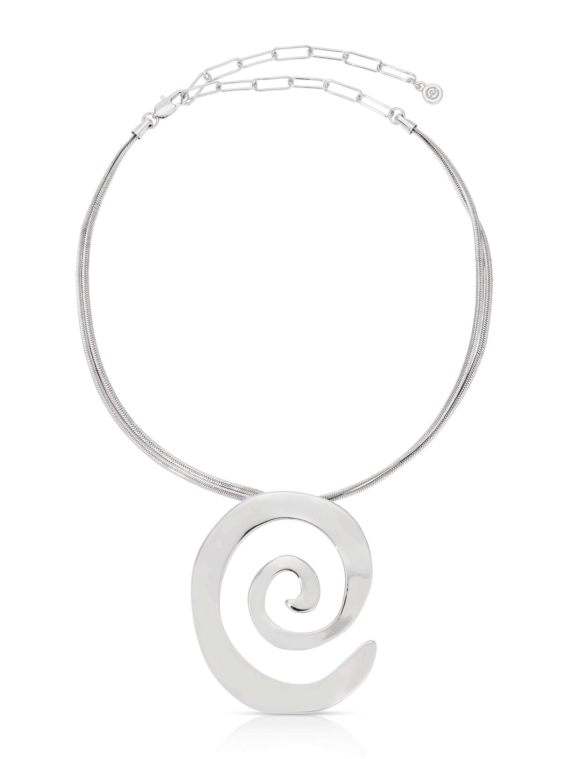 Aura Swirl Necklace silver