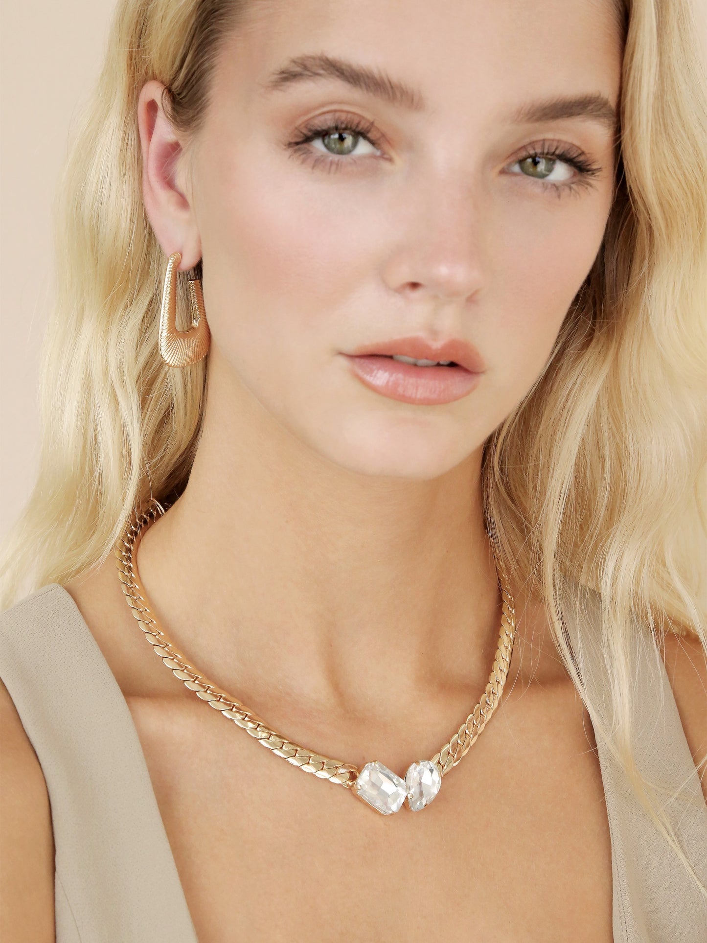 Double Gem Centerstone Necklace