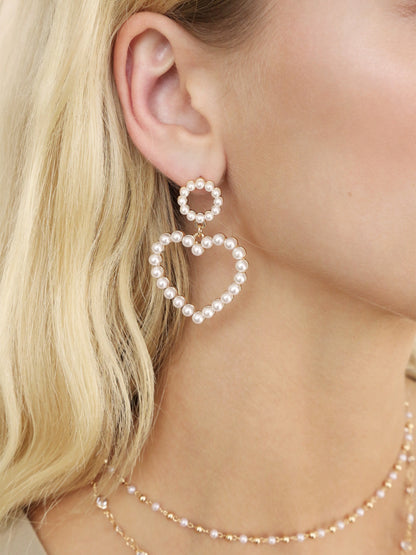 Loving Pearl Heart & Earrings