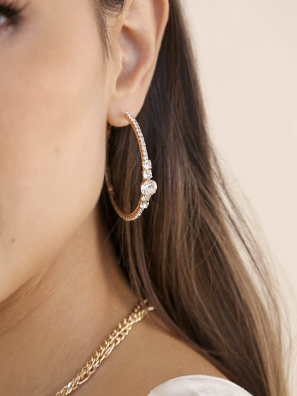 Hollywood Forever Crystal Hoop Earrings