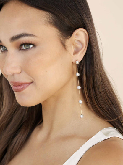 Crystal Ball Drop Earrings