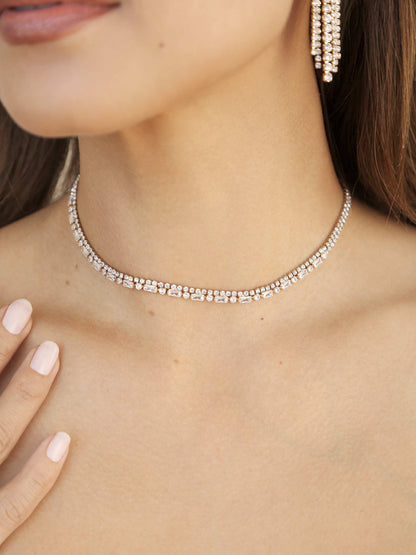 Dainty Crystal Strands Choker