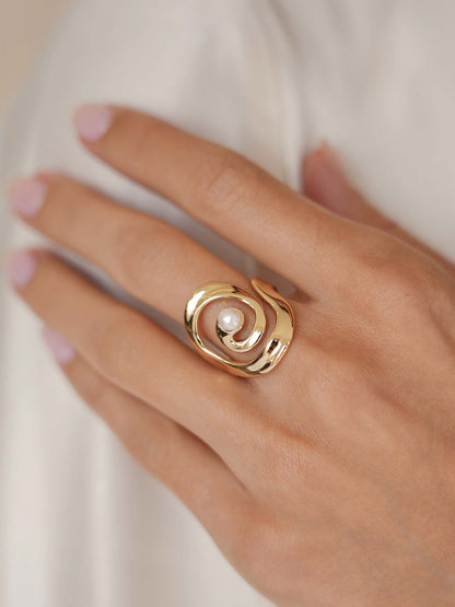 Aura Swirl Ring on model