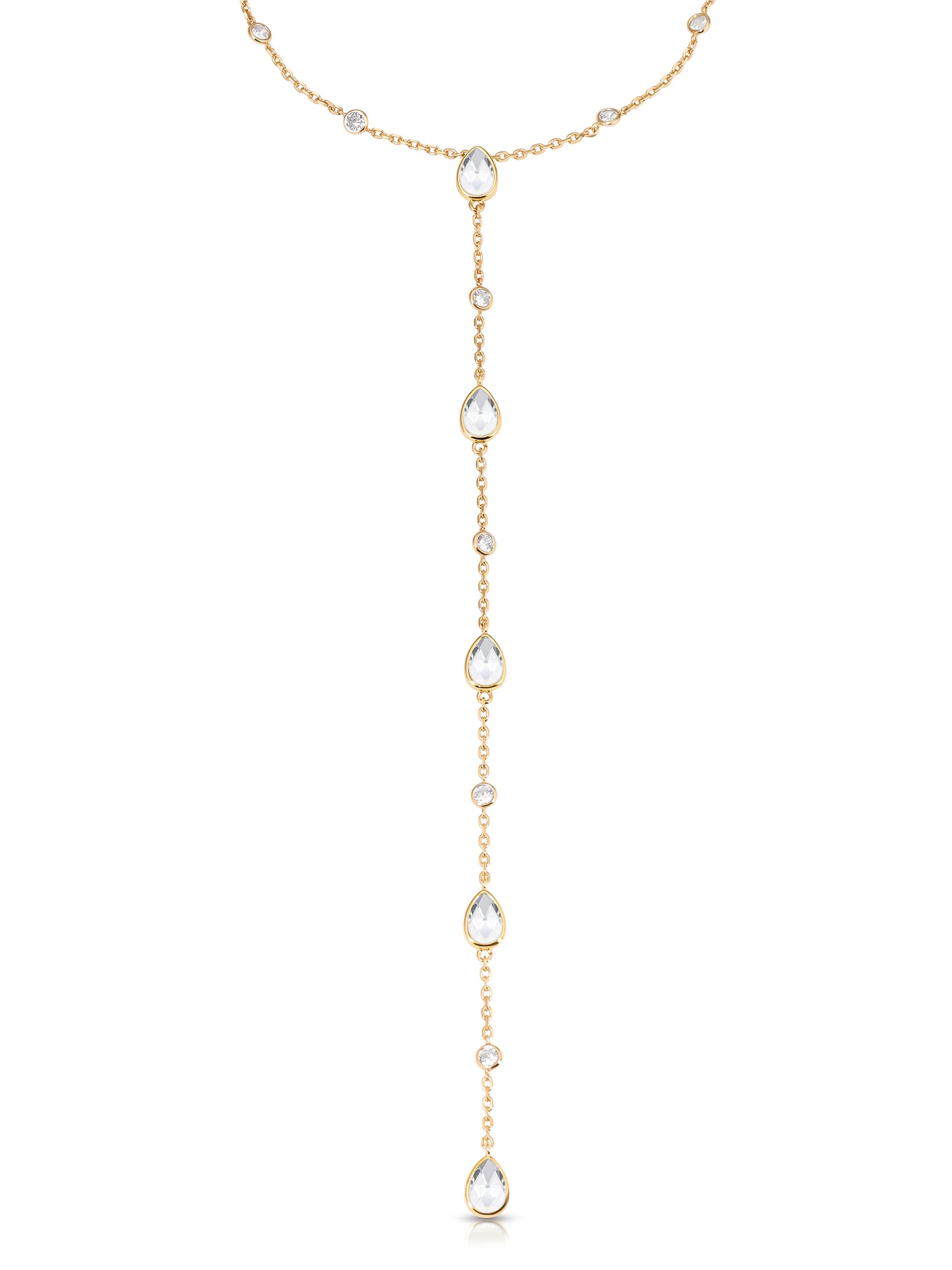 Marquise Crystal Lariat