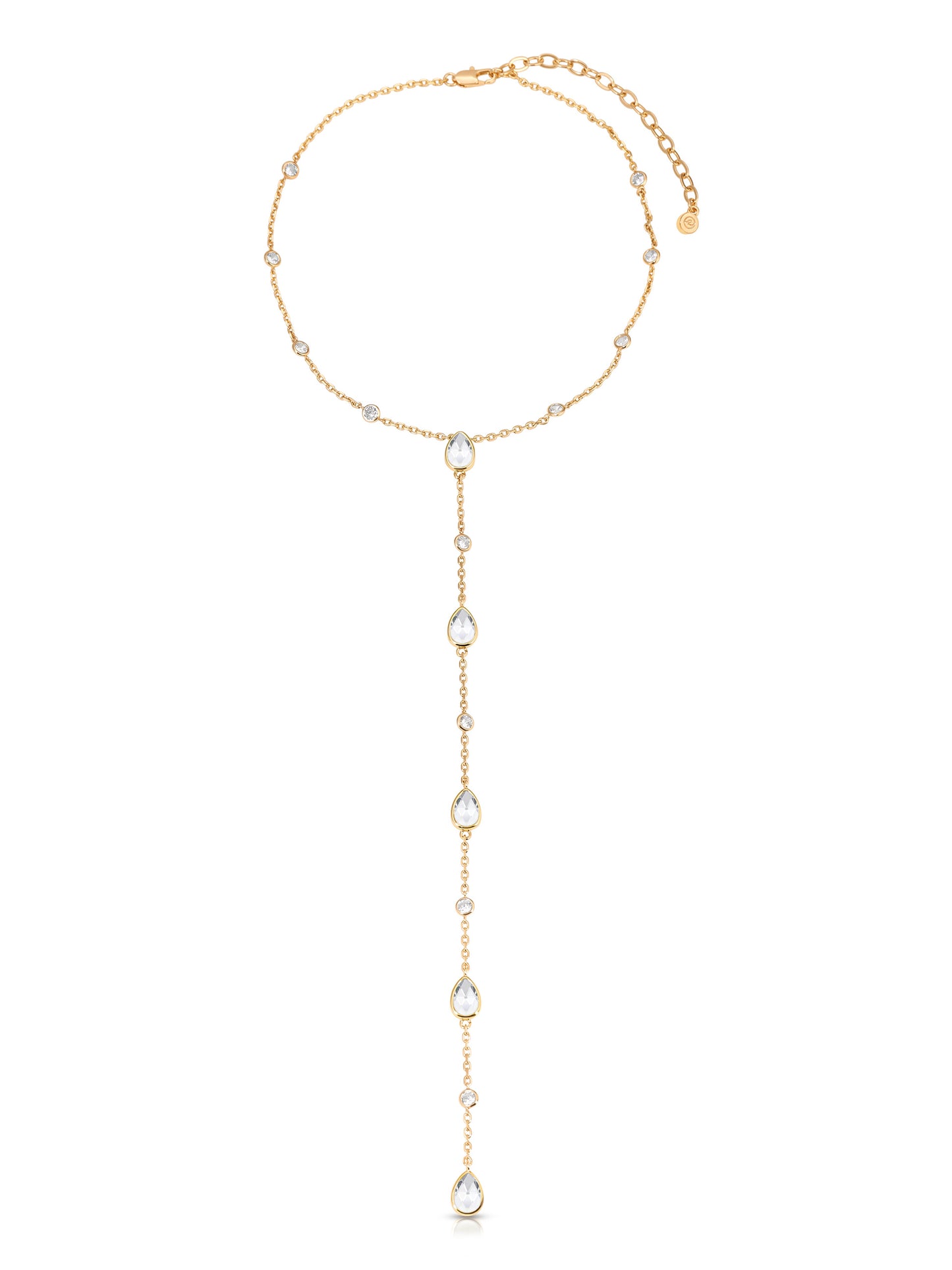 Marquise Crystal Lariat front