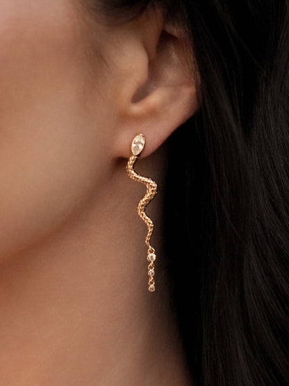 Serpentina Earrings on model