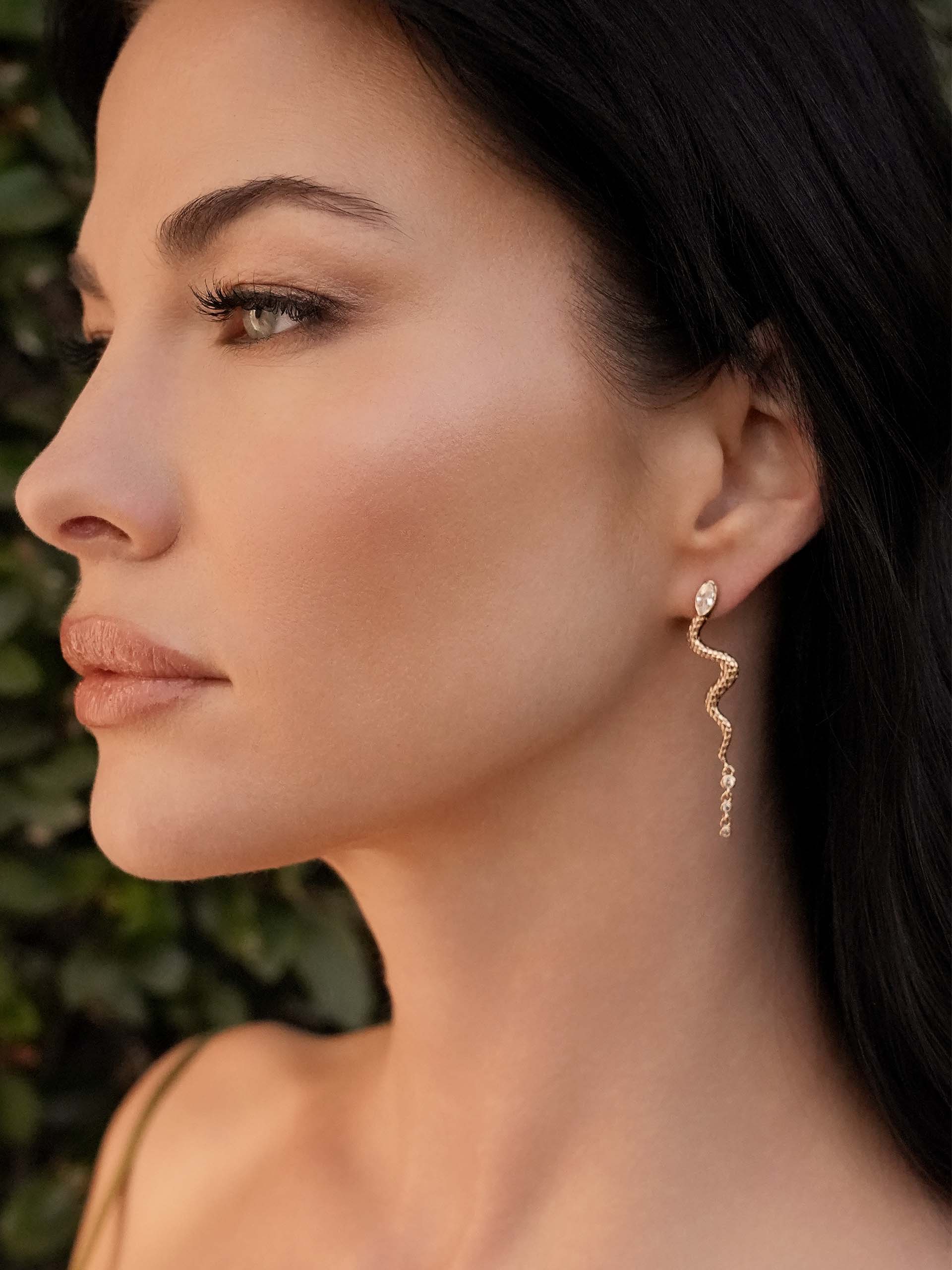 Serpentina Earrings on model 2