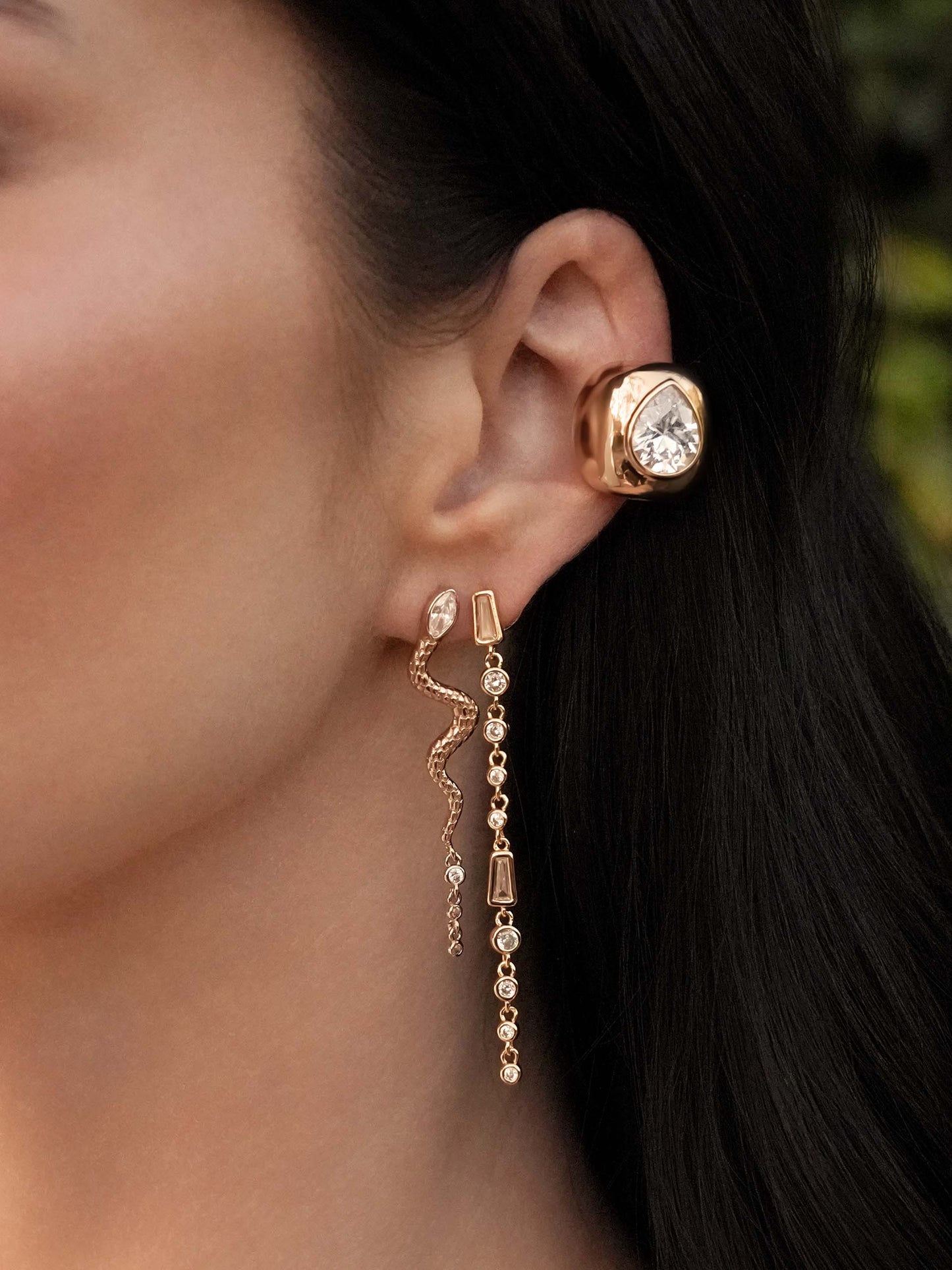 Serpentina Earrings on model 3