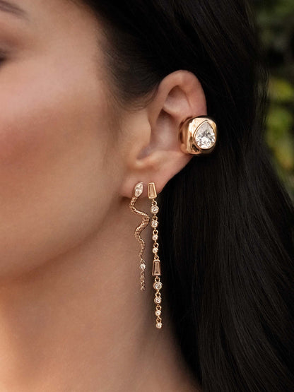 Bold Crystal Ear Cuff on model 5