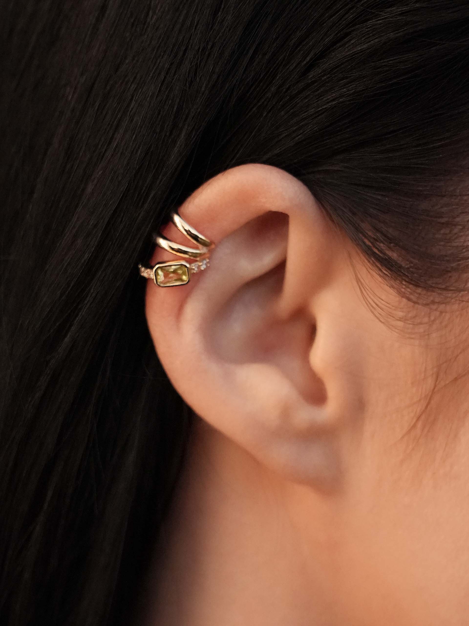 Cluster Ear Cuff on model