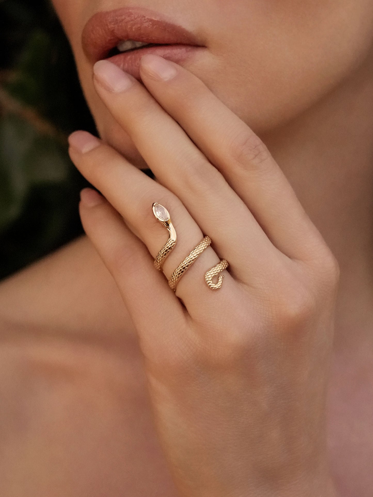 Serpentina Ring on model