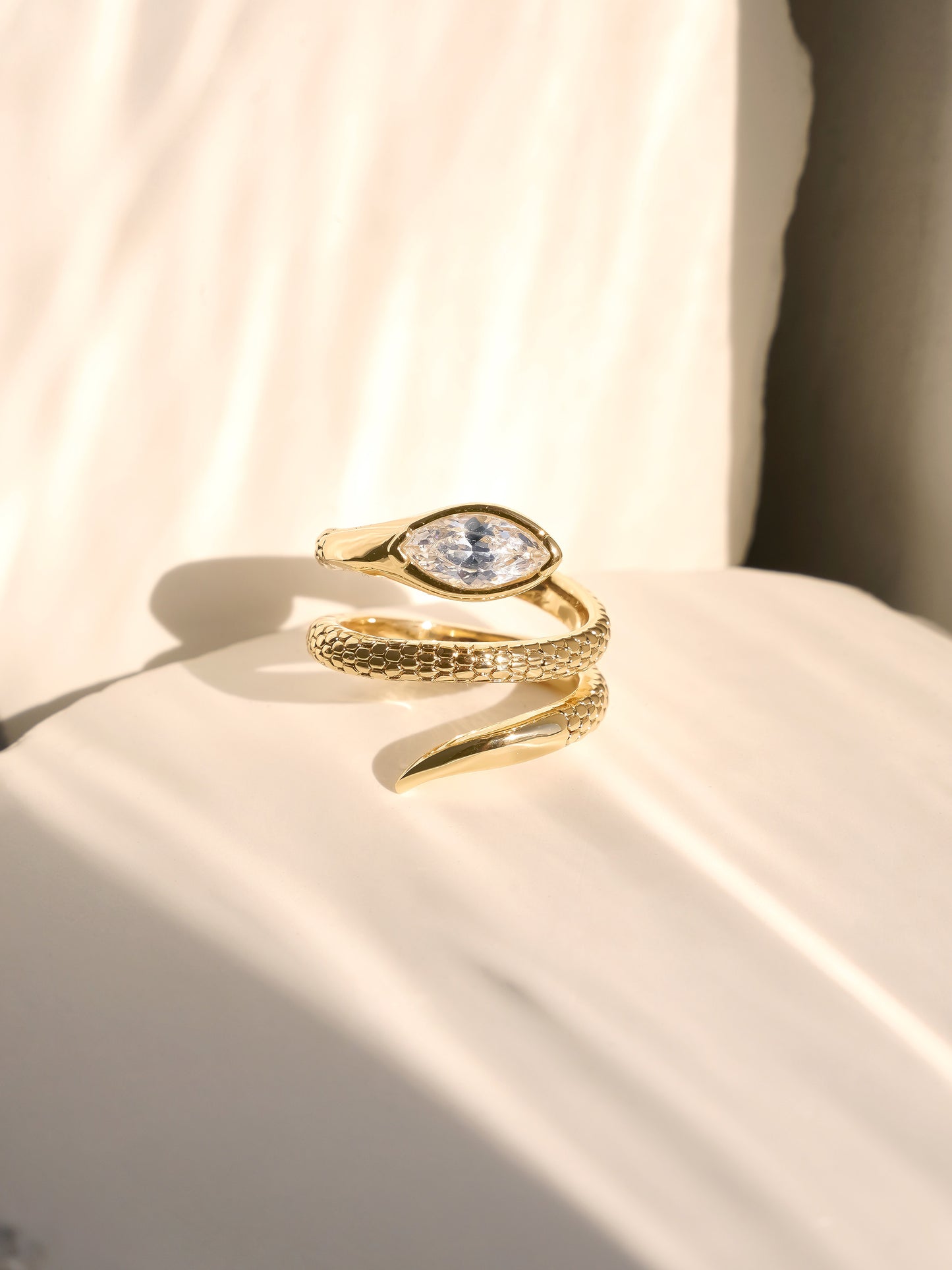 Marquise Coiled Ring