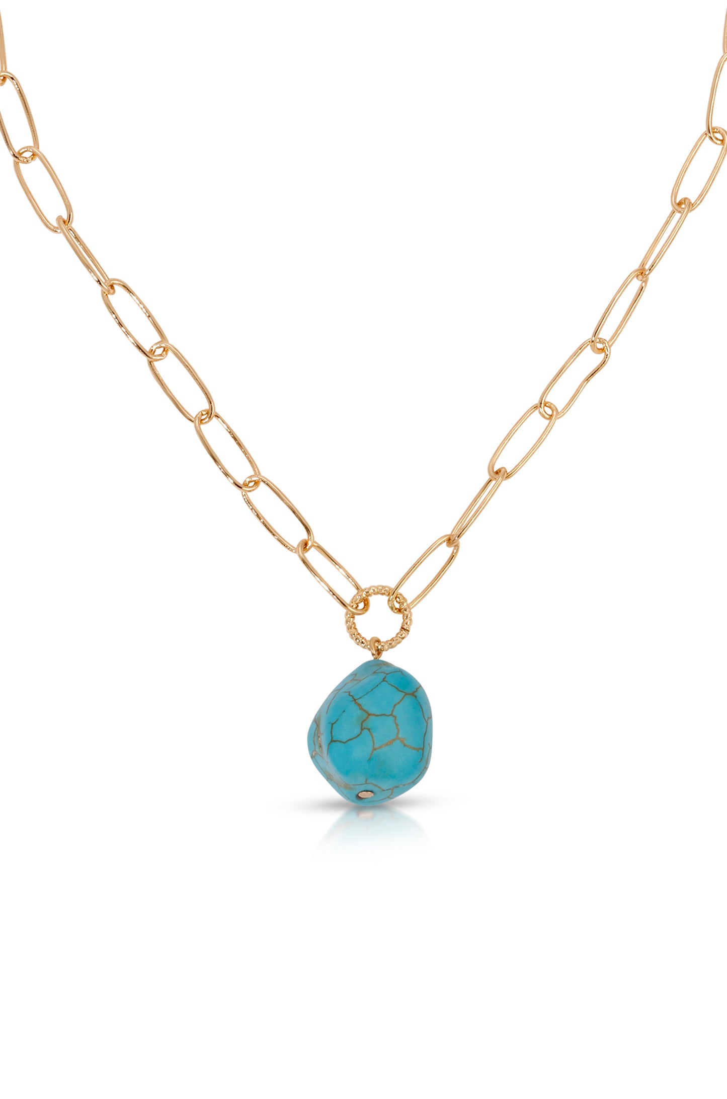 Turquoise Open Links Necklace