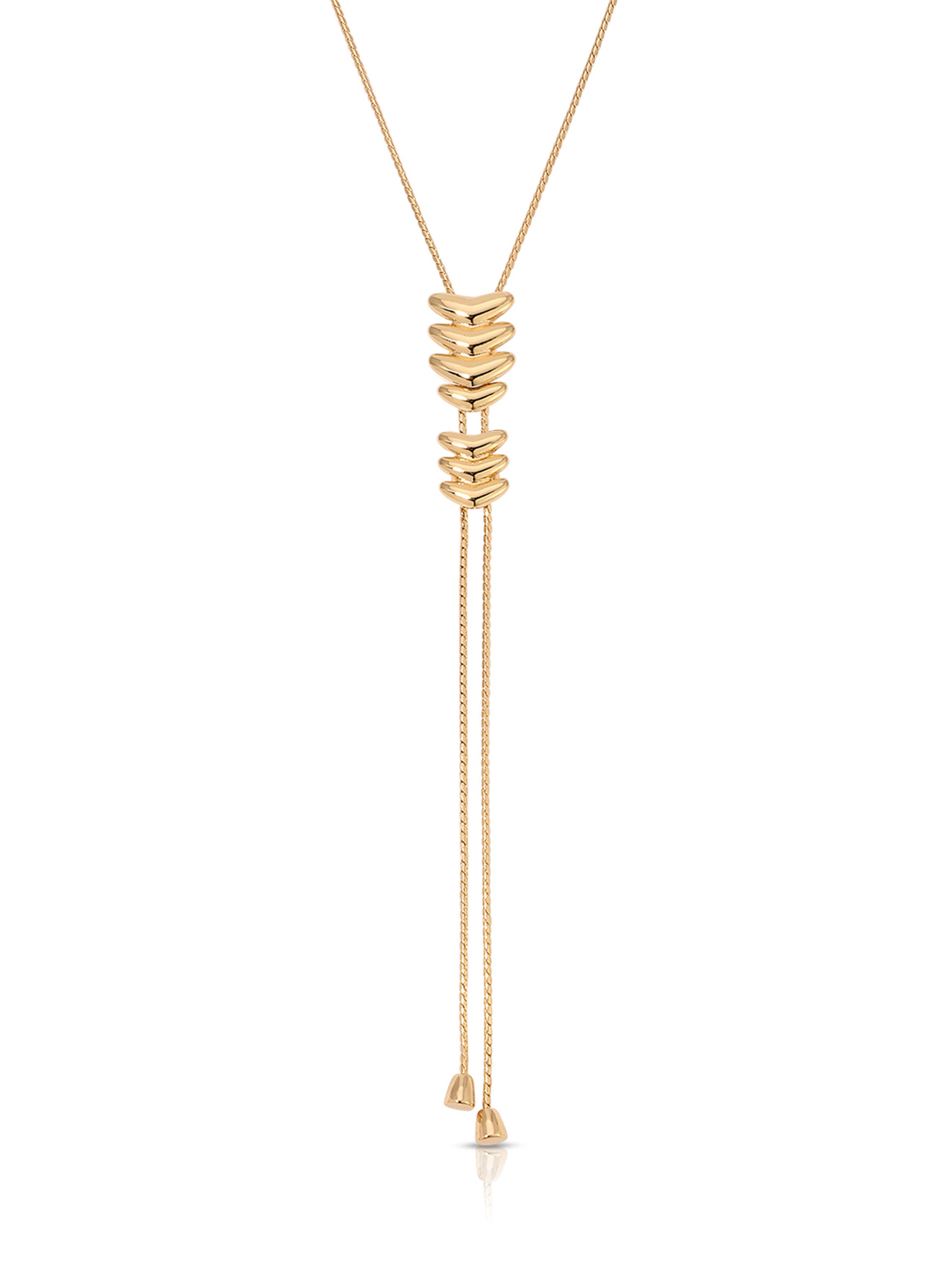 Metal Moderna Bolo Necklace close