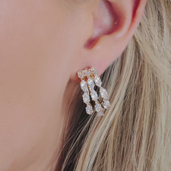 Multi-Crystal Huggie Hoop Earrings video