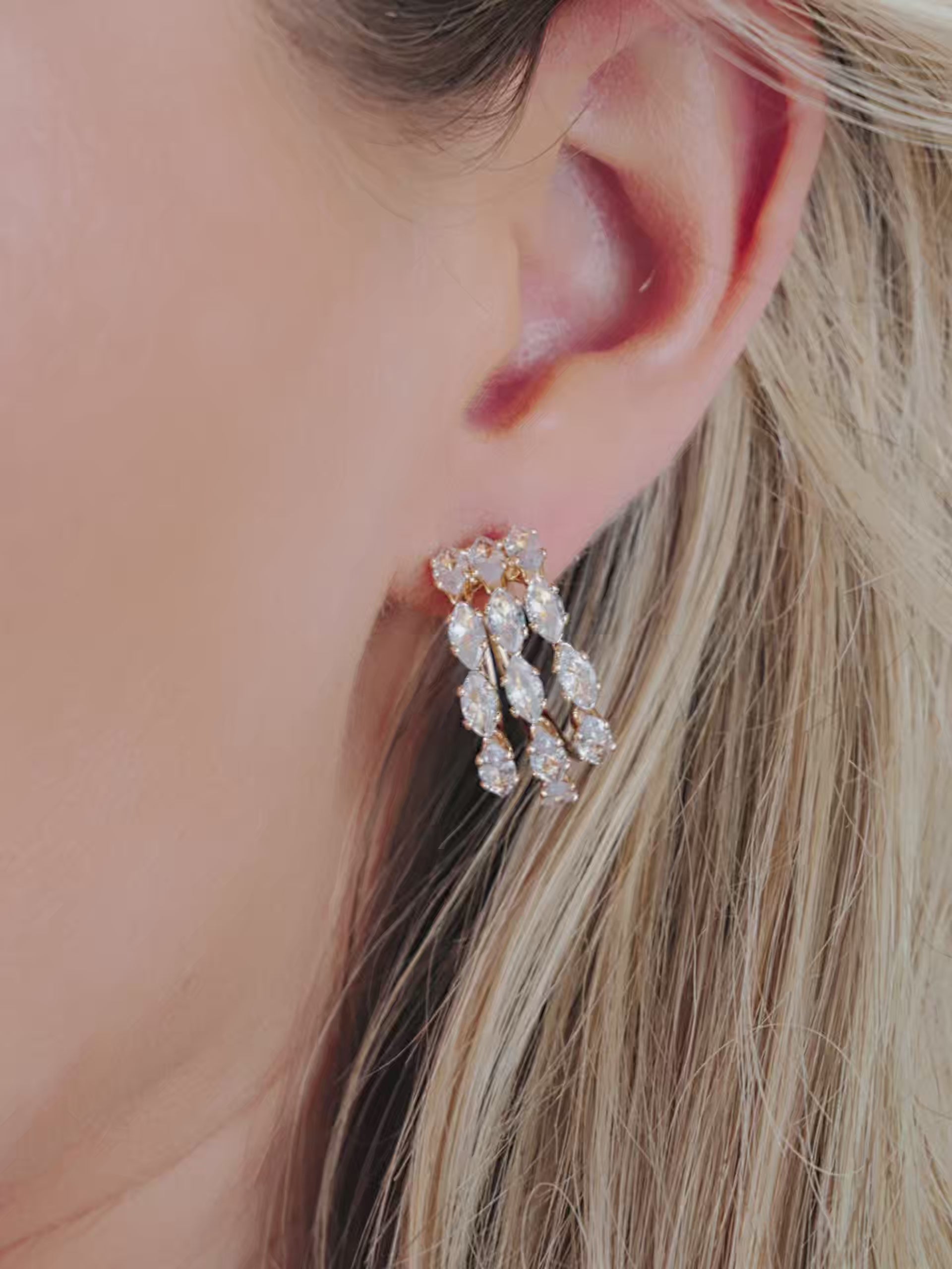 Multi-Crystal Huggie Hoop Earrings video