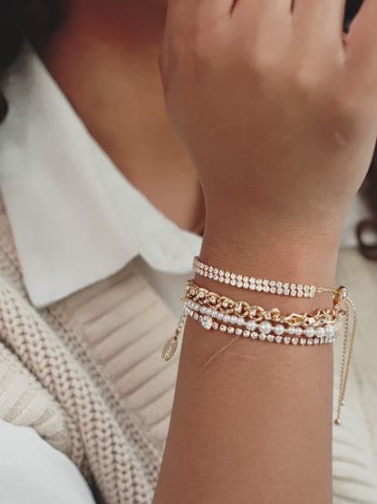 The Ultimate Pearl and Crystal Mixed Bracelet Stack video