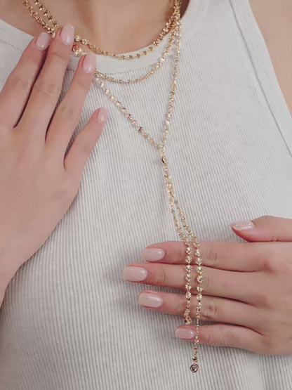 Royal Layered Chain Lariat Necklace video