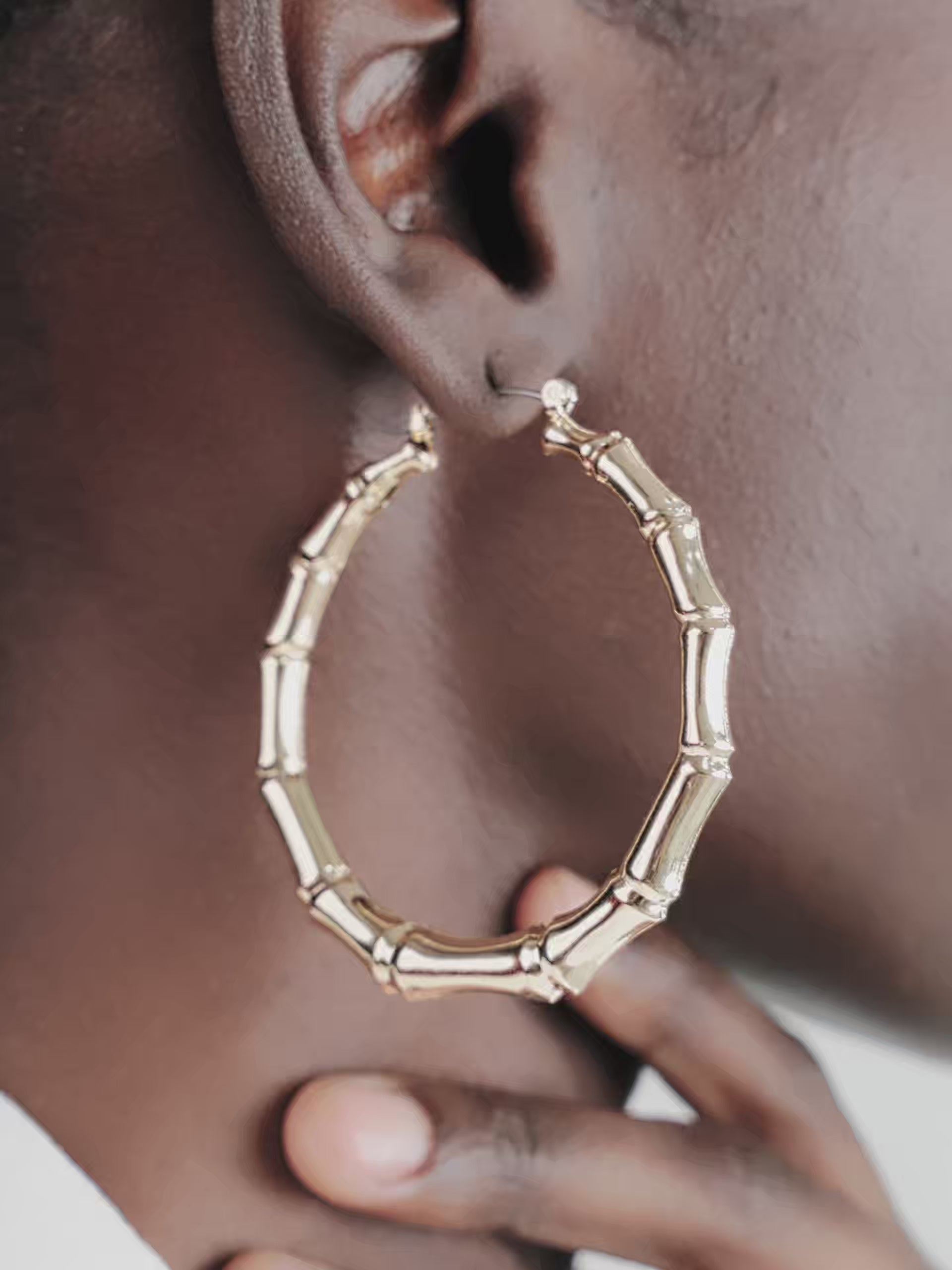 Bamboo Hoop Earrings video